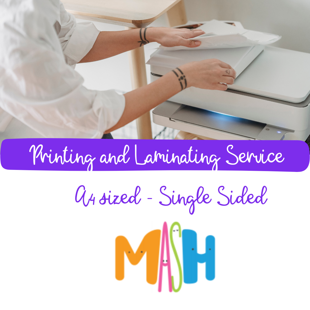 Printing and Laminating Service - A4 Sized - Single Sided